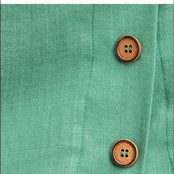 Green Button down collard skirt - Picture 8 of 9